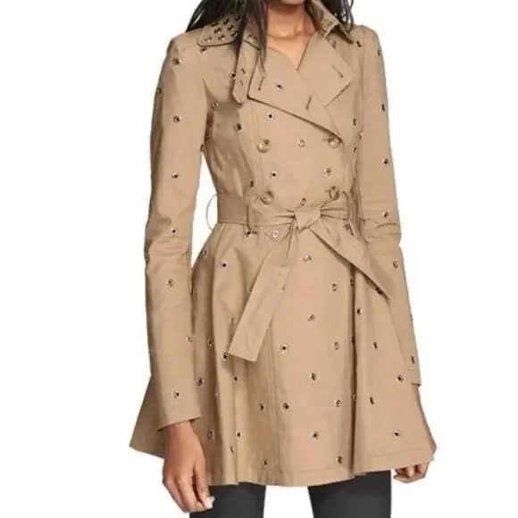 Red Valentino, Gromet Trench Coat, size: 44